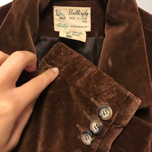 vintage brown suede blazer - Picture 4 of 4
