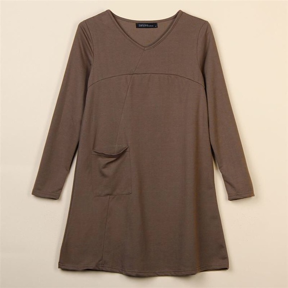 zanzea Dresses & Skirts - Coffee Dress