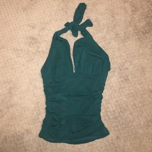 Teal Color Halter Top