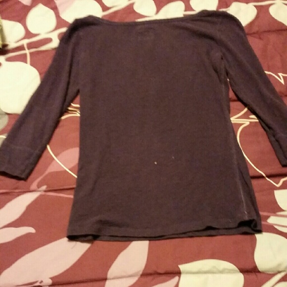 Small American Eagle 3/4 purple top - Picture 2 of 2