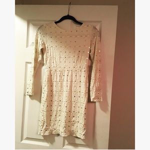 Free people ivory dress with sequins