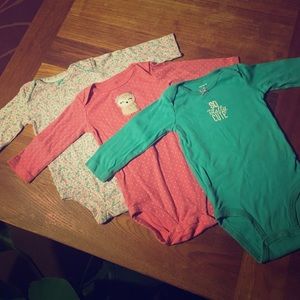 3 Adorable Long Sleeved Onesies