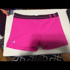 Under Armour hot pink compression shorts