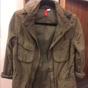 H&M military jacket with hood