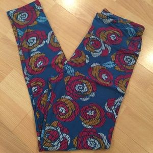 LuLaRoe OS rose leggings