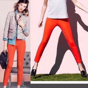 J. Crew Minnie Stretch Twill Pants In Flame