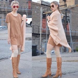 Mix Mooz Tan Leather Heeled Lace Up Boots