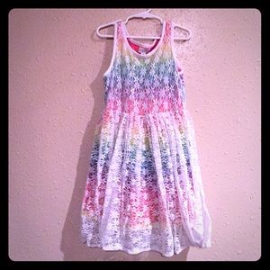 Lace / rainbow dress