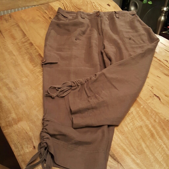 Linen crop pants - Picture 3 of 4