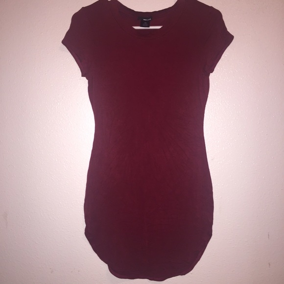Maroon Wet Seal T-shirt dress