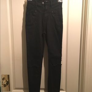 Black ripped knees Urban Outfitters jeans