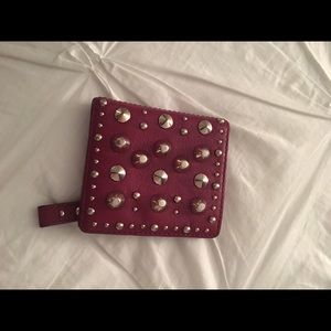 Juicy Couture Studded Burgundy Leather Wallet