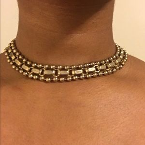 Distressed gold Choker/Necklace