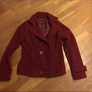 Red peacoat