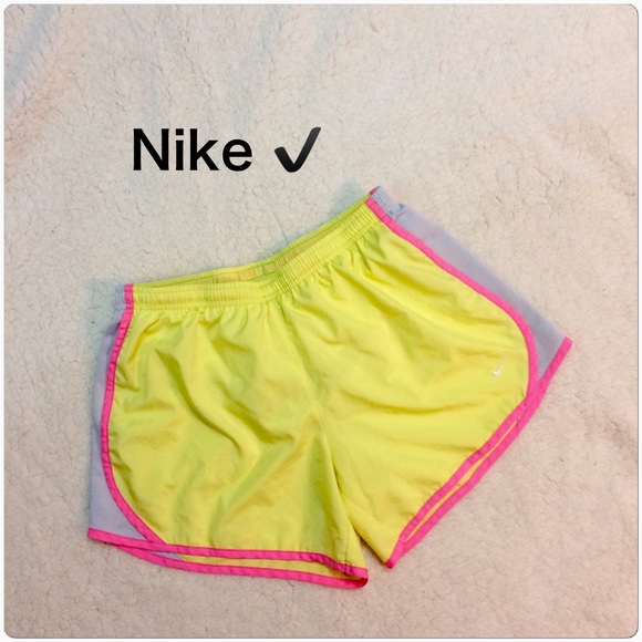Nike yellow dry fit shorts