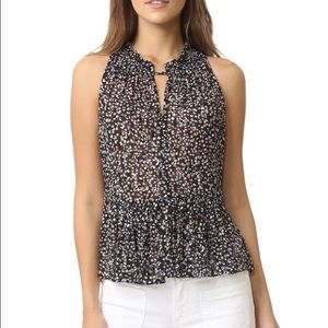 Rebecca Taylor pop flower peplum blouse