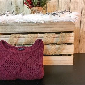AEO Maroon Knit Sweater