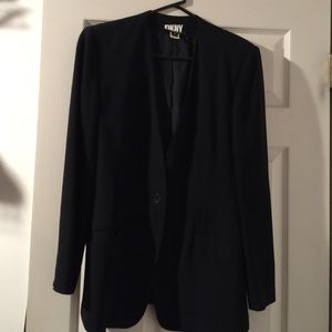 DKNY collarless blazer