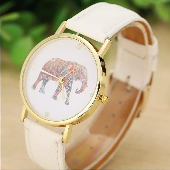🐘 Elephant Leather Quartz Dial watch ⌚️✔️