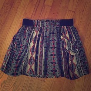 Aztec print skirt