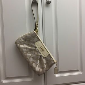 Ivory Coach Wristlet