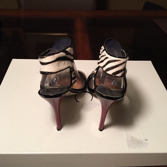 Zebra Print Pony Hair Sandals - Picture 3 of 4