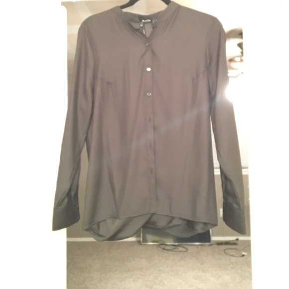 Black Surplice Back Top