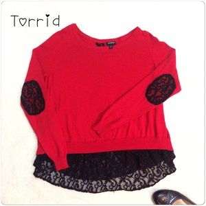 Torrid Red High Low Sweater
