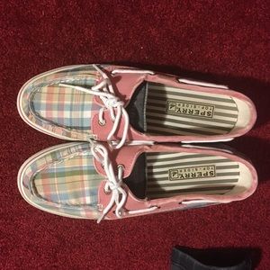Sperry Top-Sider pastel plaid loafer boat shoes