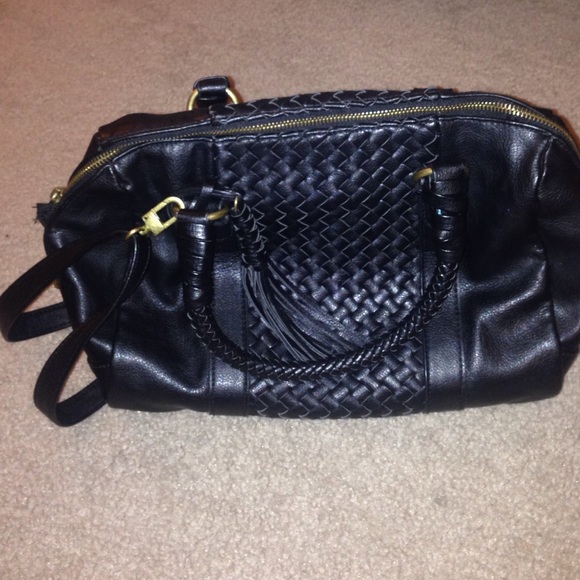 Merona black satchel purse
