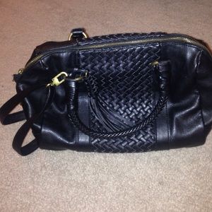 Merona black satchel purse