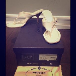 Prada whit heels/sandals