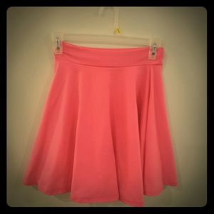 Simple pink ruffle skirt