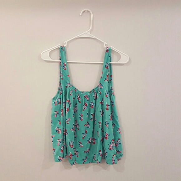 Hollister large open back floral tank top