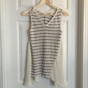 {Cynthia Rowley} Striped Linen Swing Tank Sz Small