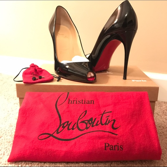 CHRISTIAN LOUBOUTIN Peep-Toe Heels (Size 38)
