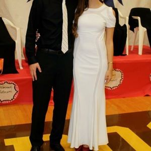 White long & edgy dress