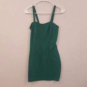 Green slit back Forever 21 dress