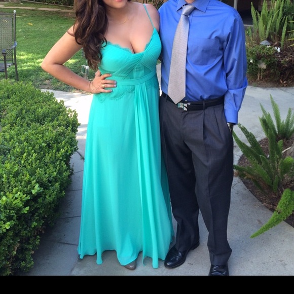 Bcbg aqua green gown. Like new. 10