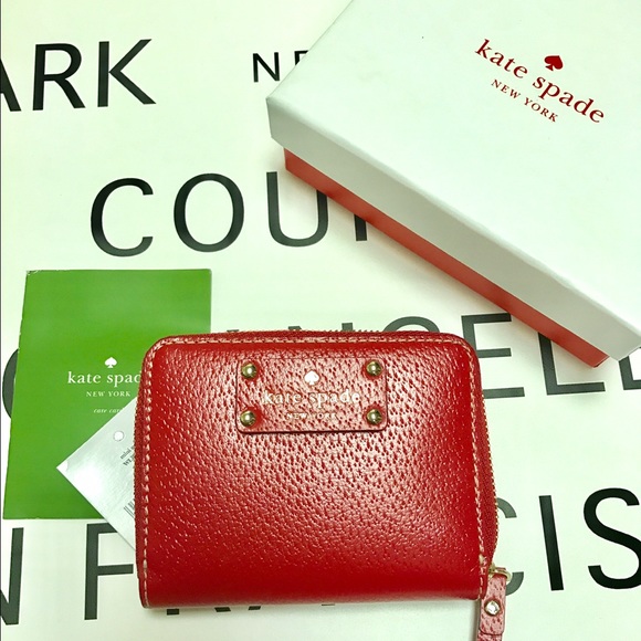 New Listing! Kate Spade Red Leather Wallet - Picture 4 of 4