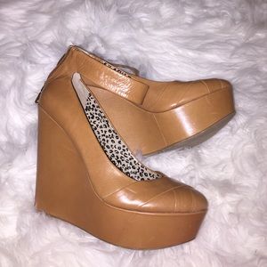 Jessica Simpson Tan Wedge Heels