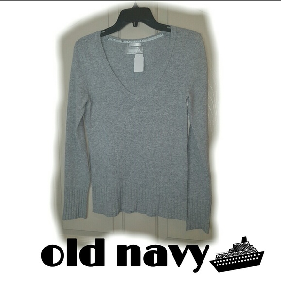 Gray V-neck Sweater