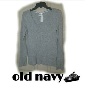 Gray V-neck Sweater
