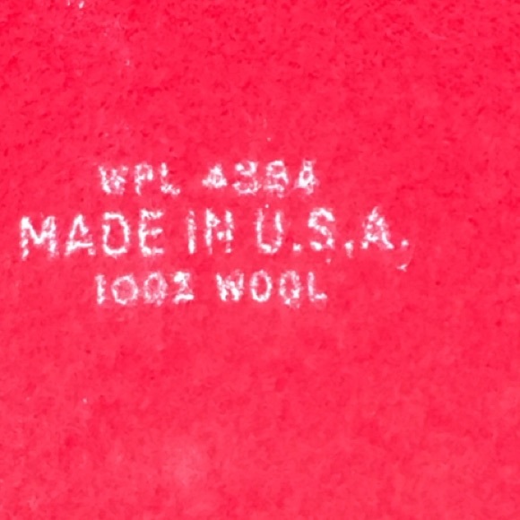 Wool Red Hat w/ Black Satin Band - Picture 4 of 4