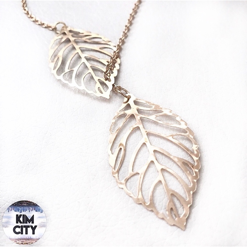 - FALL SPRING LEAVES statement necklace - Picture 2 of 4