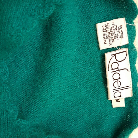 VINTAGE 80s Angora Rabbit & Lambswool Sweater - Picture 3 of 3