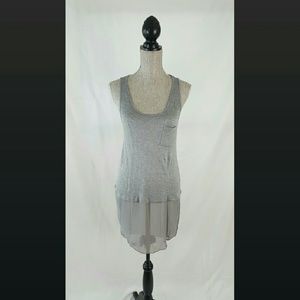 Bozzolo Womens Knit/Sheer Tanktop w/ pocket