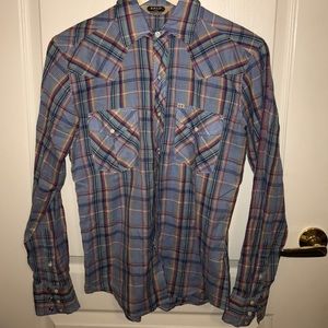 Salt Valley Western plaid button down