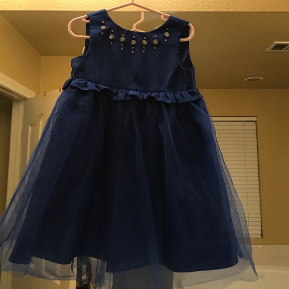 Blue toddler girls holiday dress