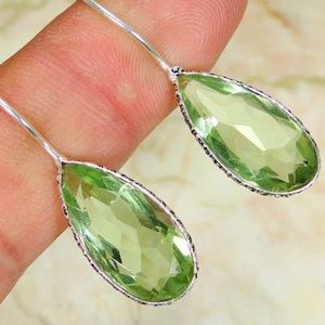 Green amethyst earrings